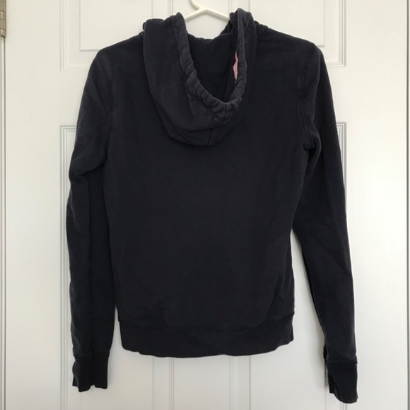 Y2K Aeropostale Zip Up Hoodie Sweater M Dark Navy Blue Pink White - Picture 2 of 4